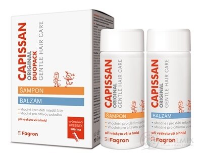CAPISSAN ORIGINAL DUOPACK šampon 200 ml + balzám 200 ml + hřeben, 1x1 set