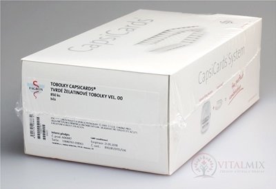 CapsiCards žel. kapsle Vysoce. 00 - FAGRON bílé 850 ks karton 17x50 ks (1 bal.), 1x1 set