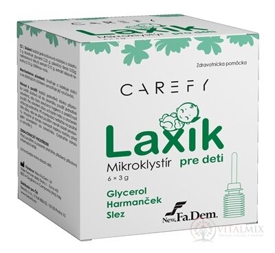 CAREFY Laxík mikroklystýr pro děti 6x3 g