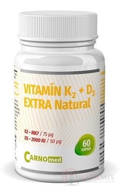 CarnoMed Vitamin K2 + D3 EXTRA Natural cps 1x60 ks