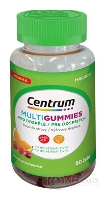 Centrum MultiGUMMIES PRO DOSPĚLÉ želé s vitamíny, minerály a stopovými prvky, ovocná příchuť 1x60 ks