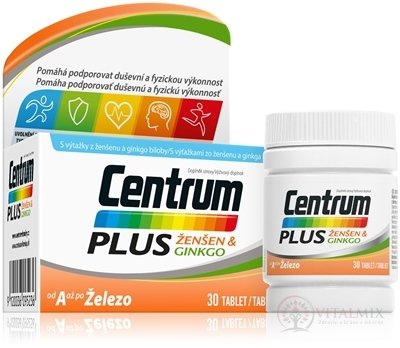 Centrum PLUS ŽENŠEN &amp; GINKGO tbl 1x30 ks