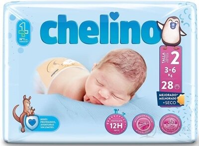 CHELINO T2 dětské pleny (3-6 kg) s dermo ochranou 1x28 ks
