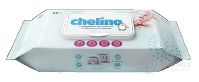 CHELINO Vlhčené ubrousky pro děti, s měsíčkovým extraktem, vitamín A a E 1x60 ks
