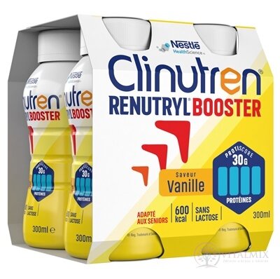 Clinutren RENUTRYL BOOSTER sol, vanilková příchuť 4x300 ml (1200 ml)