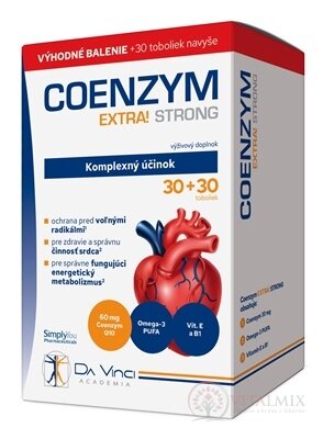 COENZYM EXTRA STRONG 60mg - DA VINCI cps 30 + 30 zdarma (60 ks)