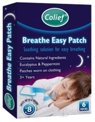 Colief Breathe Easy Patch Eucalyptus &amp; Peppermint náplast 1x6 ks