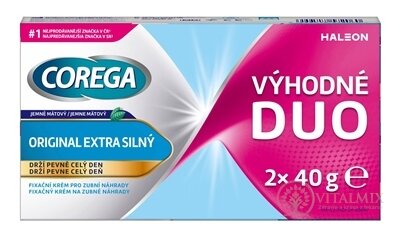 COREGA Original EXTRA SILNÝ DUOPACK fixační krém 2x40 g