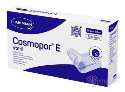 Cosmopor E STERIL náplast sterilní s mikrosíťkou (20x10 cm) 1x25 ks