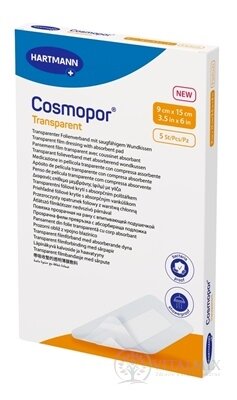 Cosmopor transparent průhledné fóliové krytí na rány sterilní (9x15 cm) 1x5 ks