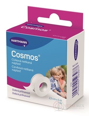COSMOS cívkové jemná (POR) náplast fixační z netkaného textilu (2,5cmx5m) 1x1 ks