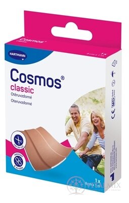 Cosmos Classic otěruvzdorná náplast na rány, (8 cm x 1 m) (inov.2025) 1x1 ks