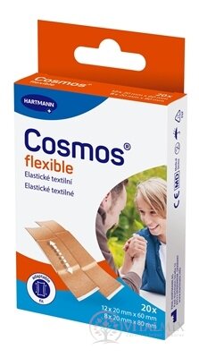 Cosmos Flexible elastická textilní náplast na rány, 2 velikosti (inov.2025) 1x20 ks