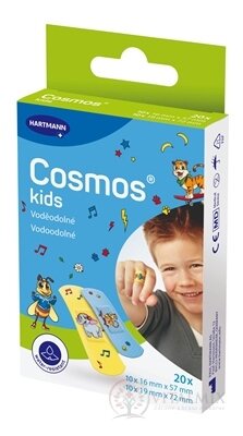 Cosmos Kids voděodolná dětská náplast na rány, 2 velikosti (inov.2025) 1x20 ks