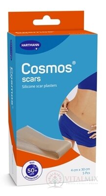 Cosmos scars silikonová náplast na jizvy (4 x 30 cm), s UV faktorem 50+, 1x1 ks