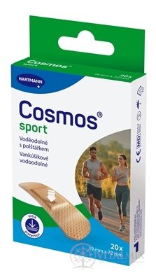 Cosmos Sport voděodolná náplast na rány, (19 mm x 72 mm) (inov.2025) 1x20 ks