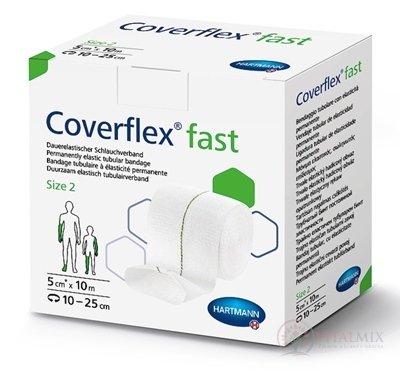 Coverflex fast elastický hadicový obvaz 2 (5cm x 10m) 1x1 ks