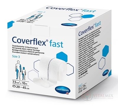 Coverflex fast elastický hadicový obvaz vel. 3 (7,5cm x 10m) 1x1 ks