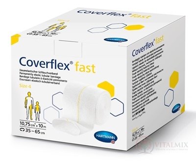 Coverflex fast elastický hadicový obvaz vel. 4 (10,75cm x 10m) 1x1 ks