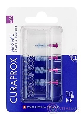 CURAPROX CPS 406 perio refill fialový mezizubní kartáček bez držáku 1x4 ks