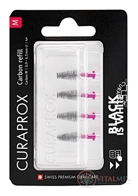 CURAPROX CPS Black Is White mezizubní kartáčky bez držáku, velikost M 1x4 ks