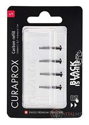 CURAPROX CPS Black Is White mezizubní kartáčky bez držáku, velikost S 1x4 ks