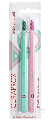 CURAPROX CS 5460 ultrasoft Retro Edice - růžová zubní kartáček (dvojbalení), 1x2 ks
