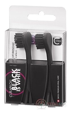 CURAPROX HYDROSONIC BLACK IS WHITE náhradní hlavice Carbon 1x2 ks