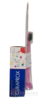 CURAPROX Kids 2+ BEZ FLUORIDU + Baby dětská zubní pasta, příchuť jahoda 60 ml + dětský zubní kartáček 1x1 set