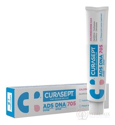 CURASEPT ADS DNA 705 zubní pasta s chlorhexidinem 0,05% 1x75 ml