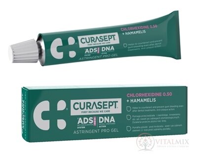 CURASEPT ADS DNA ASTRINGENT PRO gel s chlorhexidinem 0,50% + Hamamelis virginiana 1x30 ml