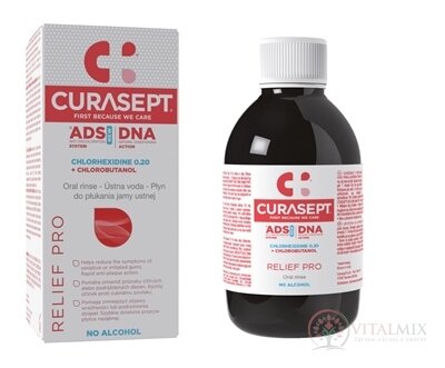 CURASEPT ADS DNA RELIEF PRO ústní voda s chlorhexidinem 0,20% + chlorbutanol 1x200 ml