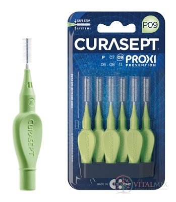 CURASEPT PROXI PREVENTION P09 Zelené mezizubní kartáčky 1x6 ks