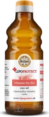 D3 + K2 LIPOPROTECT - St. Crux lipozomální vitamíny v oleji, vanilka, 1x250 ml
