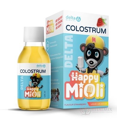 DELTA Miola COLOSTRUM tekuté s jahodovou příchutí 1x125 ml