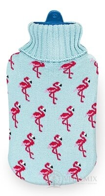 DEPAN Termofor ohřívací láhev s pleteným obalem plameňák 1x1 ks