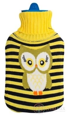 DEPAN Termofor ohřívací láhev s pleteným obalem SOVA, objem 2l, 1x1 ks