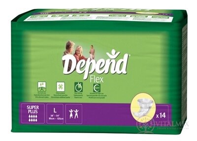 DEPEND Flex SUPER PLUS LARGE plenkové kalhotky 1x14 ks