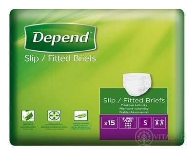 DEPEND Slip SUPER PLUS S prodyšné plenkové kalhotky 1x15 ks