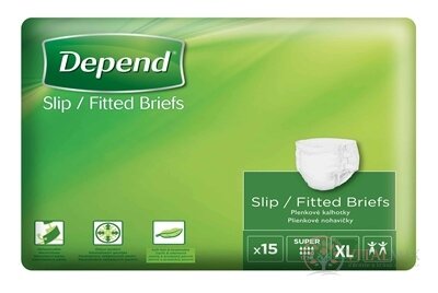 DEPEND Slip SUPER XL prodyšné plenkové kalhotky 1x15 ks