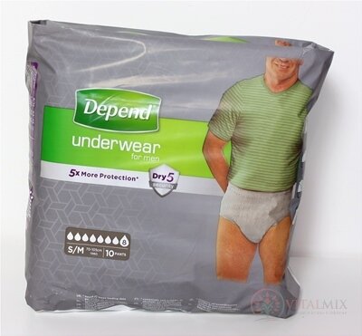 DEPEND SUPER S/M pro muže natahovací kalhotky 1x10 ks