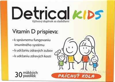 Detrical Kids Vitamin D s příchutí kola pastilky 1x30 ks
