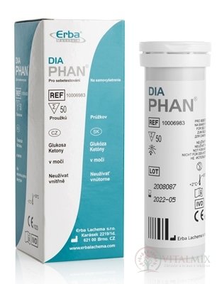 Diaphan diagnostické proužky na moč 1x50 ks