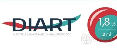 DIART 1,8 % Implantát na bázi HA 36 mg/2 ml v předplněné injekční stříkačce, se dvěma jehlami, na náhradu synoviální tekutiny 1x2 ml