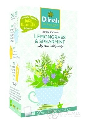 Dilmah GREEN ROOIBOS LEMONGRASS &amp; Spearmint nálevové sáčky 20x2 g (40 g)