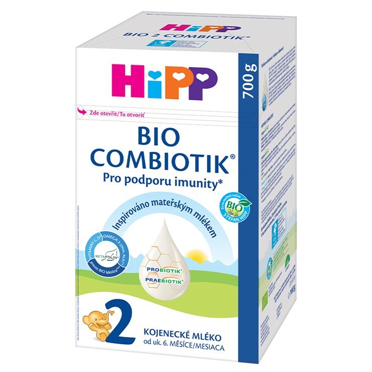 HiPP 2 BIO Combiotik, pokračovací mléčná kojenecká výživa, 700 g