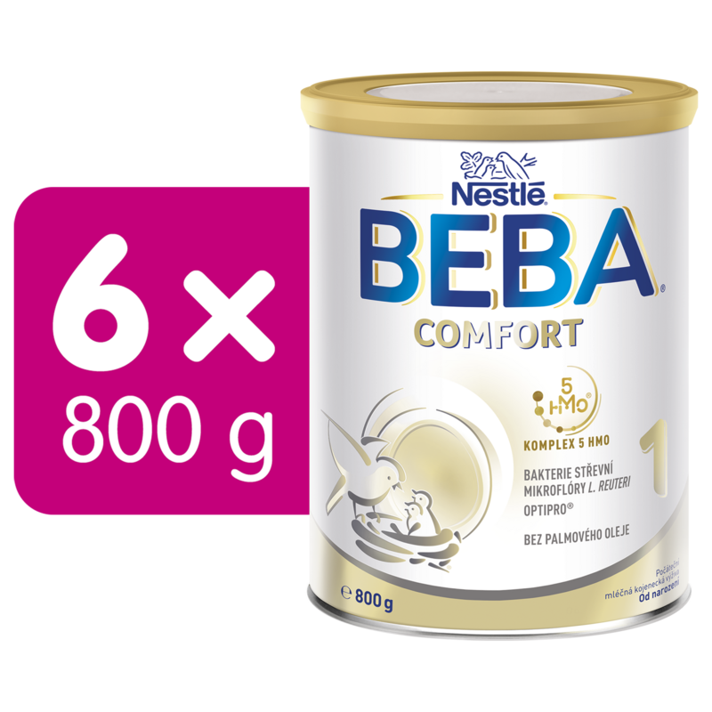 BEBA COMFORT 1 5HMO, 800g, 6ks