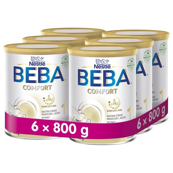 BEBA COMFORT 1, 5HMO počáteční kojenecké mléko, 800 g, 6ks