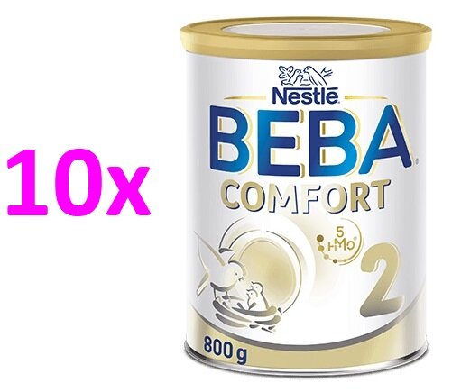 BEBA COMFORT 2, 5HMO, pokračovací kojenecké mléko, 800 g, 10ks