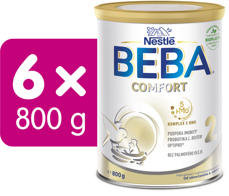 BEBA COMFORT 2, 5HMO 800g, 6ks